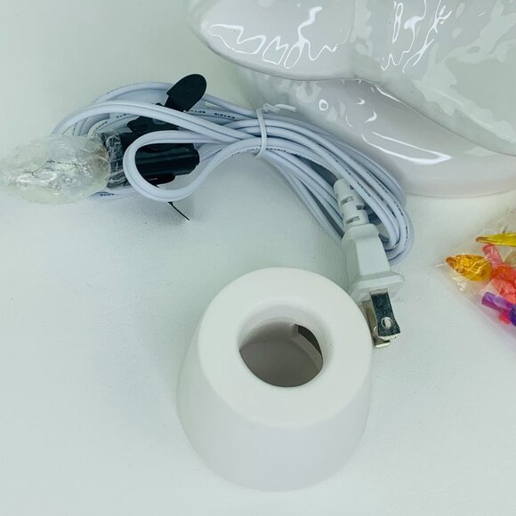 White 12"H Ceramic Lite UP Christmas Tree Table Top Retro Nostalgic Decoration - Picture 11 of 12